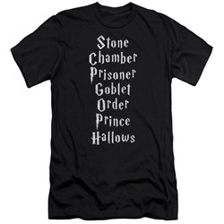 Harry Potter - Mens Titles Premium Slim Fit T-Shirt