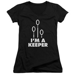 Harry Potter - Juniors Keeper V-Neck T-Shirt