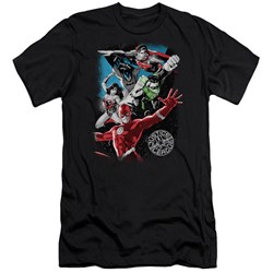 Jla - Mens Galactic Attack Premium Slim Fit T-Shirt