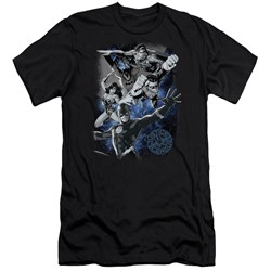 Jla - Mens Galactic Attack Nebula Premium Slim Fit T-Shirt