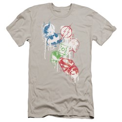 Jla - Mens Splatter Icons Premium Slim Fit T-Shirt
