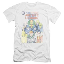 Jla - Mens Justice League #1 Cover Premium Slim Fit T-Shirt