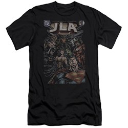 Jla - Mens #1 Cover Premium Slim Fit T-Shirt