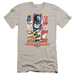 Jla - Mens Hero Triptych Premium Slim Fit T-Shirt