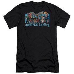 Jla - Mens League Lineup Premium Slim Fit T-Shirt