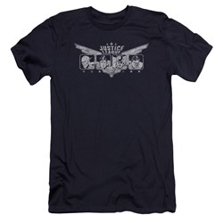 Jla - Mens Justice Wings Premium Slim Fit T-Shirt