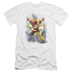 Jla - Mens Brightest Day Flash Premium Slim Fit T-Shirt