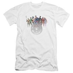 Jla - Mens Circle Crest Premium Slim Fit T-Shirt