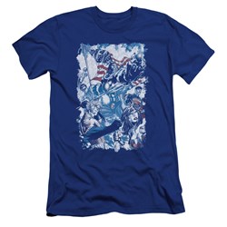Jla - Mens American Justice Premium Slim Fit T-Shirt