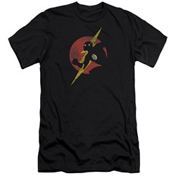 Jla - Mens Flash Symbol Knockout Premium Slim Fit T-Shirt