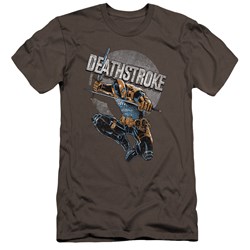Jla - Mens Deathstroke Retro Premium Slim Fit T-Shirt
