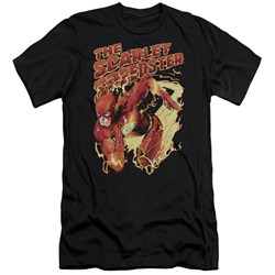 Jla - Mens Scarlet Speedster Premium Slim Fit T-Shirt