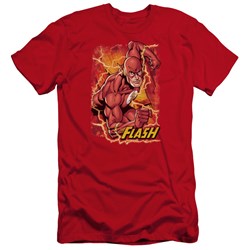 Jla - Mens Flash Lightning Premium Slim Fit T-Shirt
