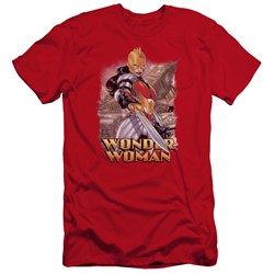 Jla - Mens Wonder Woman Premium Slim Fit T-Shirt