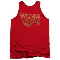 Wonder Woman - Mens Wonder Woman 75Th Anniversary Gold Logo Tank Top