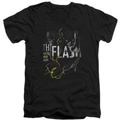 Dc Flash - Mens Bold Flash V-Neck T-Shirt