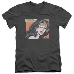 Wonder Woman - Mens She Persisted V-Neck T-Shirt
