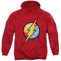 Dc Flash - Mens Tie Dye Flash Logo Pullover Hoodie
