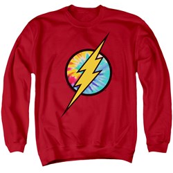Dc Flash - Mens Tie Dye Flash Logo Sweater