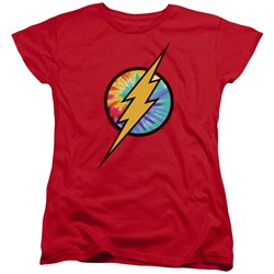 Dc Flash - Womens Tie Dye Flash Logo T-Shirt