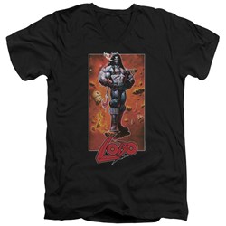 Jla - Mens Lobo Pose V-Neck T-Shirt