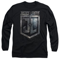 Justice League Movie - Mens Shield Logo Long Sleeve T-Shirt