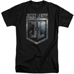 Justice League Movie - Mens Shield Logo Tall T-Shirt