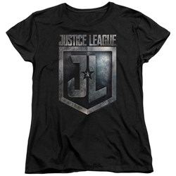 Justice League Movie - Womens Shield Logo T-Shirt