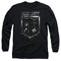 Justice League Movie - Mens Shield Of Emblems Long Sleeve T-Shirt