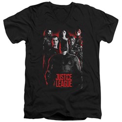 Justice League Movie - Mens The League V-Neck T-Shirt