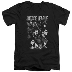 Justice League Movie - Mens Pushing Forward V-Neck T-Shirt