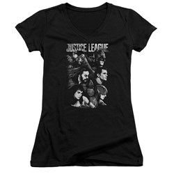 Justice League Movie - Juniors Pushing Forward V-Neck T-Shirt
