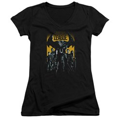 Justice League Movie - Juniors Stand Up To Evil V-Neck T-Shirt