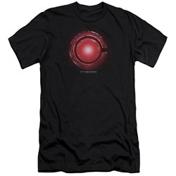 Justice League Movie - Mens Cyborg Logo Premium Slim Fit T-Shirt