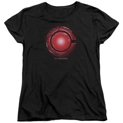 Justice League Movie - Womens Cyborg Logo T-Shirt