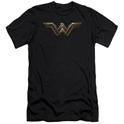Justice League Movie - Mens Wonder Woman Logo Premium Slim Fit T-Shirt