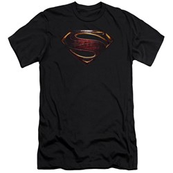 Justice League Movie - Mens Superman Logo Premium Slim Fit T-Shirt