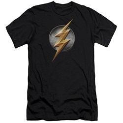 Justice League Movie - Mens Flash Logo Premium Slim Fit T-Shirt