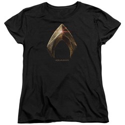 Justice League Movie - Womens Aquaman Logo T-Shirt