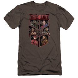 Justice League Movie - Mens League Of Six Premium Slim Fit T-Shirt