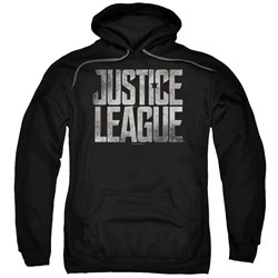 Justice League Movie - Mens Metal Logo Pullover Hoodie