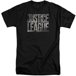 Justice League Movie - Mens Metal Logo Tall T-Shirt