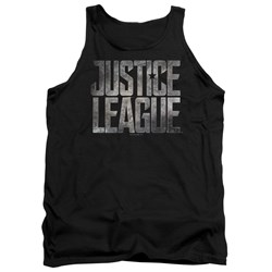 Justice League Movie - Mens Metal Logo Tank Top
