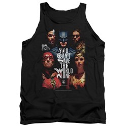 Justice League Movie - Mens Save The World Poster Tank Top
