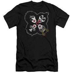 Kiss - Mens Rock And Roll Heads Slim Fit T-Shirt