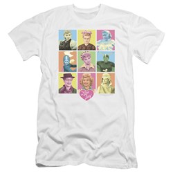I Love Lucy - Mens So Many Faces Premium Slim Fit T-Shirt