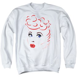 I Love Lucy - Mens Lines Face Sweater