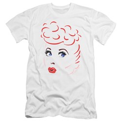 I Love Lucy - Mens Lines Face Premium Slim Fit T-Shirt