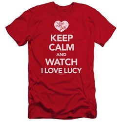 I Love Lucy - Mens Keep Calm And Watch Premium Slim Fit T-Shirt