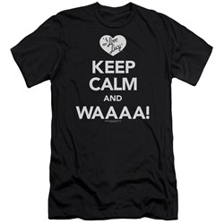 I Love Lucy - Mens Keep Calm Waaa Premium Slim Fit T-Shirt